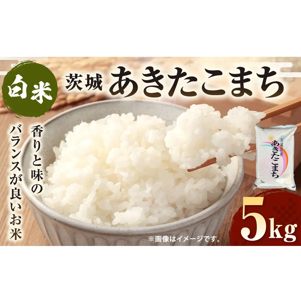 令和7年産 茨城あきたこまち 5kg 1袋 あきたこまち 白米 精米 ごはん お米 国産 茨城県産 守谷市 送料無料
