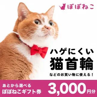 ぽぽねこ ギフト券 3,000円分 （Eメールタイプ）デジタル商品券 オンラインショップ 電子マネー 猫 ネコ