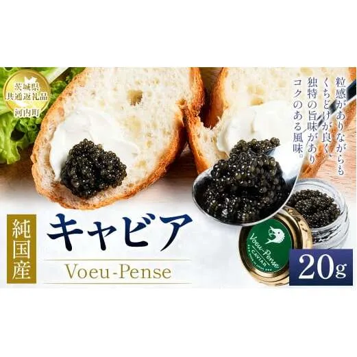 【先行予約】純国産 キャビア Voeu-Pense 20g 【茨城県共通返礼品　河内町】 ※2025年12月上旬頃より順次発送予定