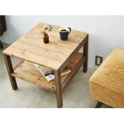 コーヒーテーブル 1~2人用 【サイドテーブル おしゃれ 木製 北欧 雑貨 日用品 インテリア 茨城県守谷市】