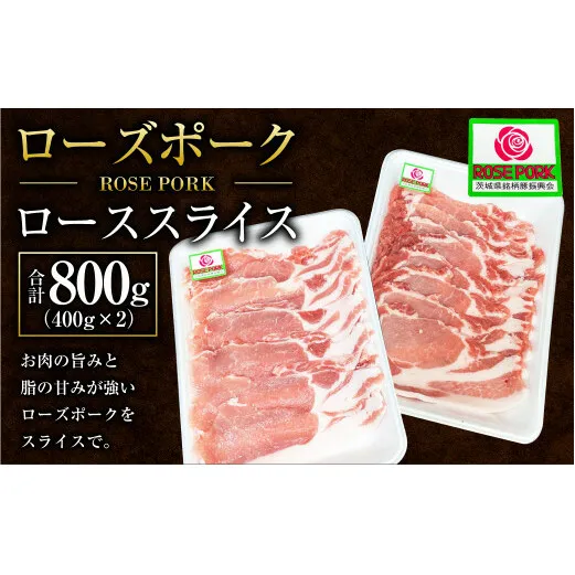 ローズポーク ローススライス 400g×2パック ※沖縄・離島への配送不可