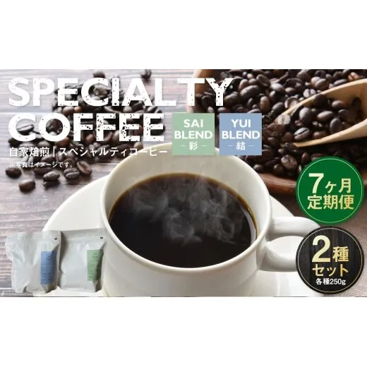 【定期便7ヶ月】自家焙煎スペシャルティコーヒー豆 250g×2種 | コーヒー豆 自家焙煎スペシャルティコーヒー ギフト 詰め合わせ