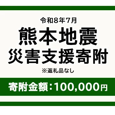 令和8年7月 熊本地方地震 災害支援寄附【災害応援寄附金】 (寄附金額：100,000円)【返礼品なし】※被災地のため、赤い羽根の共同募金会に当災害の支援金としてお預けします｜ 地震 災害 復興 支援 寄附 寄付