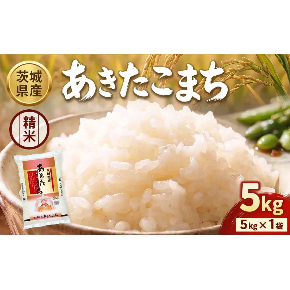 【令和8年産】茨城あきたこまち【精米】 5kg | お米 米 あきたこまち 茨城県産 白米 ブランド米 小分け