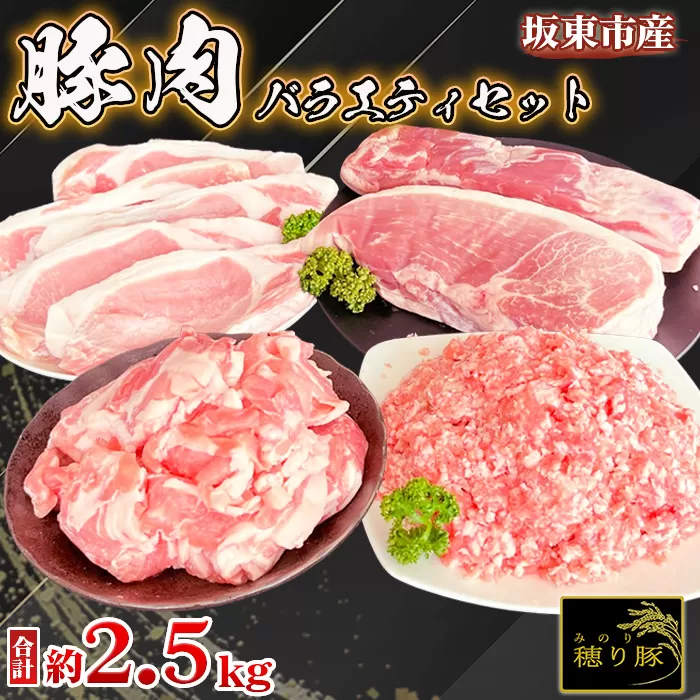 No.840 坂東市産の豚肉バラエティセット　約2.5kg