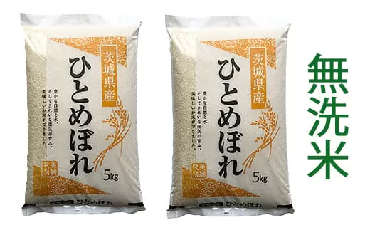 【令和6年産】稲敷市産 ひとめぼれ 無洗米 10kg (5kg×2袋)｜お米 おこめ 精米 無洗米 直送 稲敷 茨城 [1551]