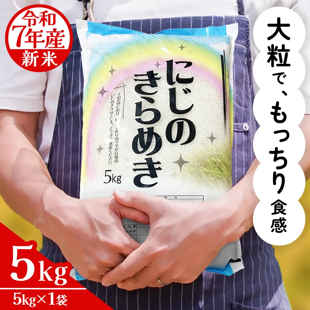 令和7年産 にじのきらめき 5kg ( 5kg × 1袋 ) お米 ごはん 精米 コメ 白米 国産 茨城県 桜川市 銘柄米 [AX015sa]
