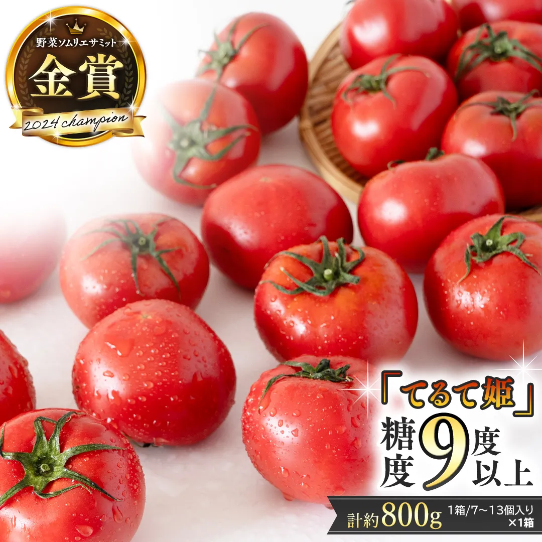 《 テレビで紹介 》【 2026年収穫分 先行予約 】 糖度9度以上 スーパーフルーツトマト てるて姫 小箱 約800g × 1箱 【7〜13玉/1箱】 フルーツトマト ブランドトマト 野菜 ギフト 贈答 青空レストラン アド街ック天国 グッドモーニング 黄金のワンスプーン [BC065sa]