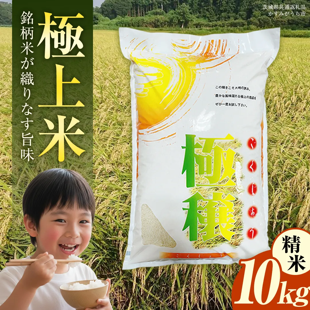 【 令和7年産 】 極上ふるさと米 精米 10kg (茨城県共通返礼品 かすみがうら市) スピード 最短 7日 すぐ届く すぐ発送 スピード発送 早い 新米 米 ごはん もっちり 甘い コメ お米 白米 コシヒカリ こしひかり あきたこまち にじのきらめき ミルキークイーン オールインワン米 [EX032sa]