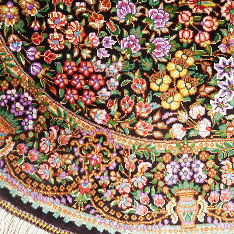 手織りペルシャ絨毯　美品　284×105 ラグカーペット シャハレババク 限定1品】 ペルシャ絨毯 シルク100％ 手織り ラグマット カーペット