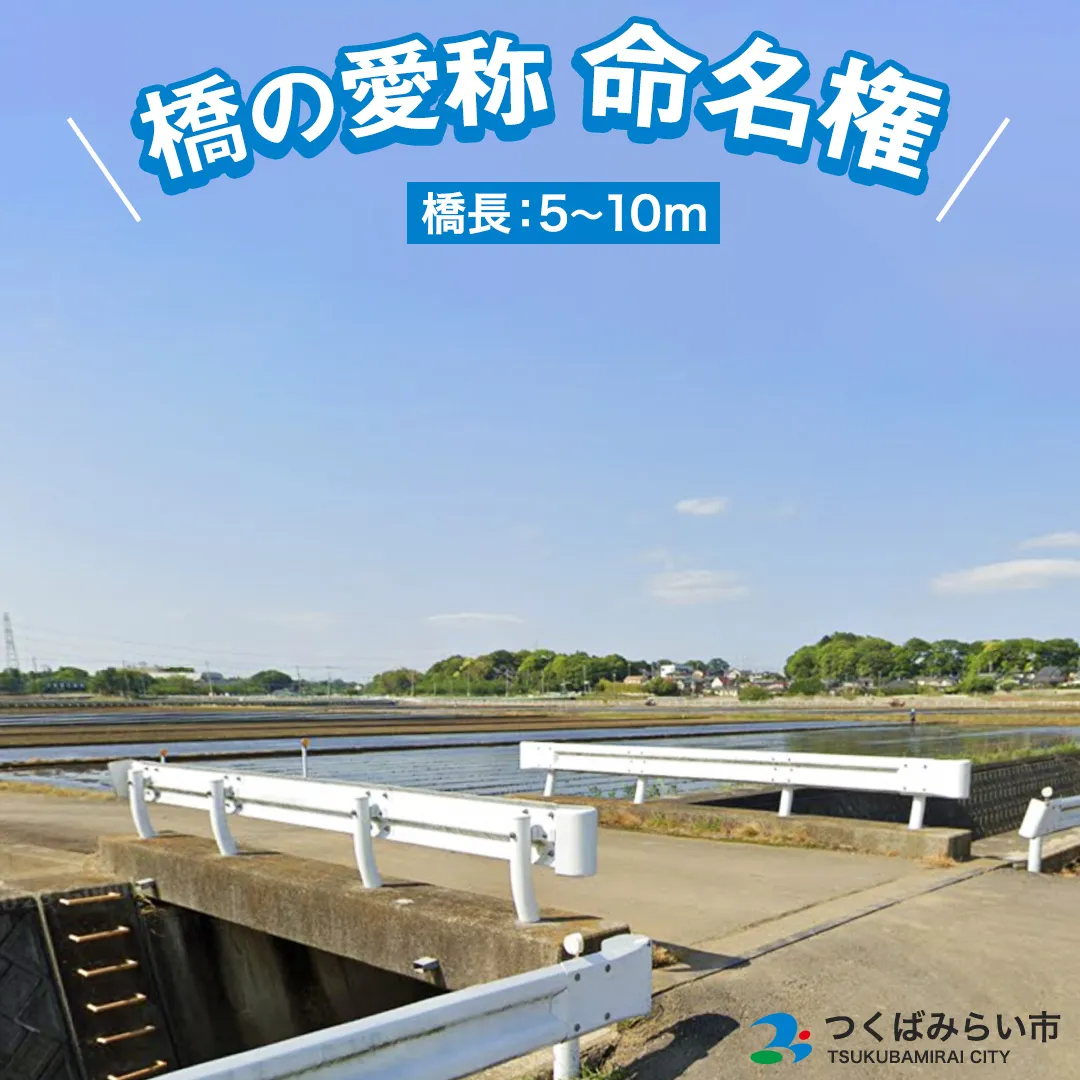 つくばみらい市 橋の愛称 命名権 （橋長5m～10m） 命名 橋 名づけ 権利 広告 ネーミングライツ [EO01-NT]