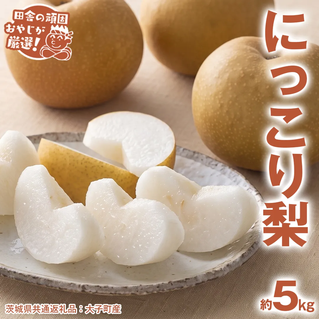にっこり梨 約5kg 【2026年10月より発送開始】（茨城県共通返礼品 [梨]：大子町産）田舎の頑固おやじが厳選！ 梨 なし ナシ 果物 フルーツ 茨城県産 [BI430-NT]