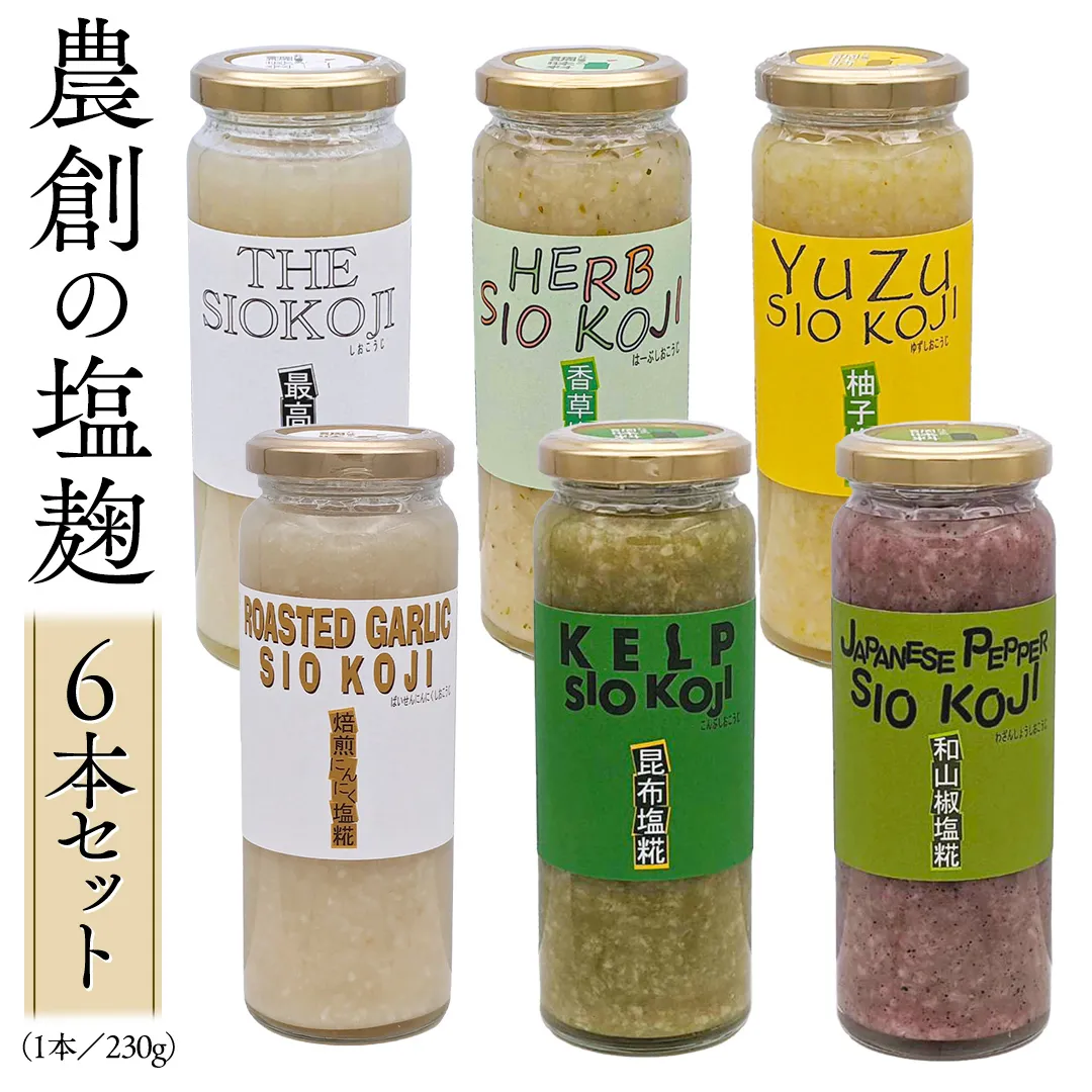 塩糀 6本セット 塩麹 塩こうじ 料理 発酵 調味料 農創  [AC01-NT]