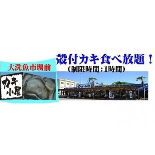 大洗 カキ小屋 カキ食べ放題 ペアチケット 大人2名様 牡蠣 茨城 魚介類 食べ放題