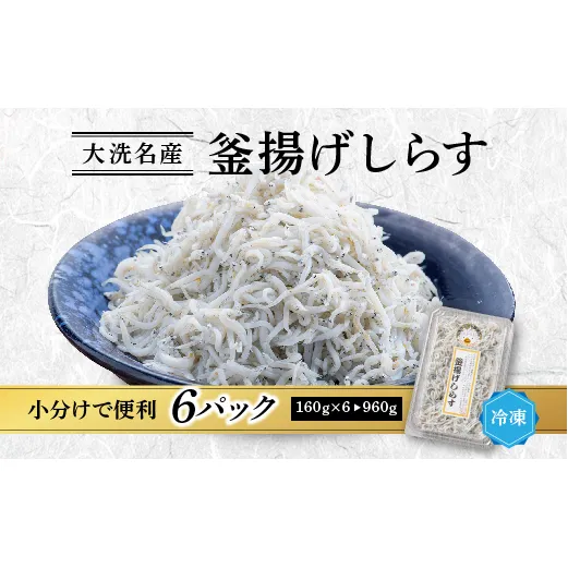 釜揚げしらす 6パック ( 160g × 6パック ) 約 1kg 天然 大洗 しらす シラス 魚 さかな 離乳食