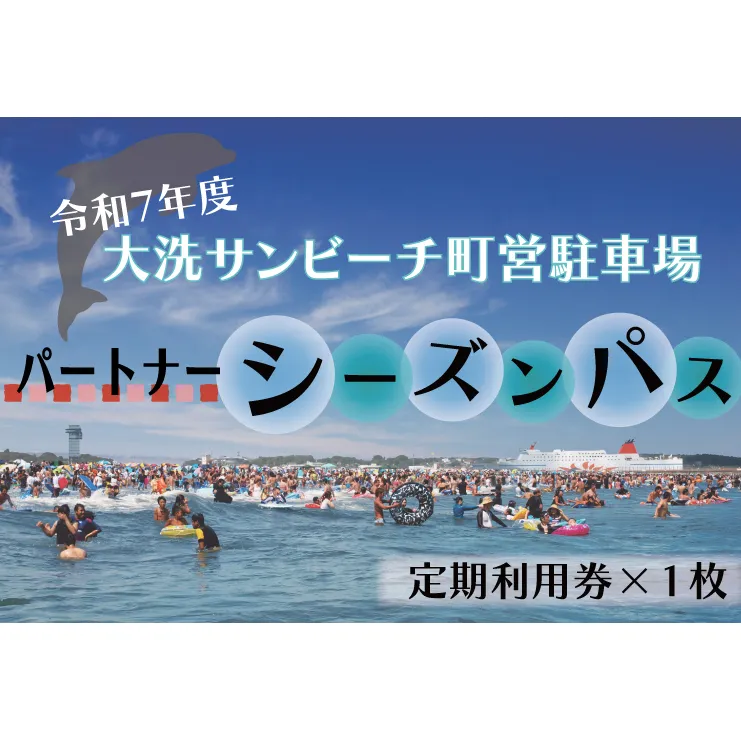 令和7年度 大洗 サンビーチ 町営駐車場 パートナーシーズンパス (定期利用券) ×1枚 海水浴 サーフィン 潮干狩り レジャー 茨城県 大洗町