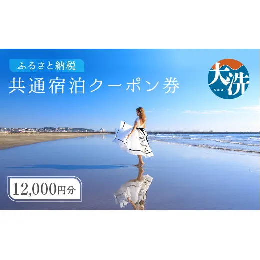 大洗町 共通 宿泊 クーポン 12,000円分（3,000円×4枚） 関東 茨城
