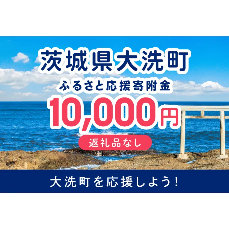 【返礼品なしのご寄附】 茨城県大洗町 1口 10,000円 茨城県 大洗町 応援寄附金 寄附のみ