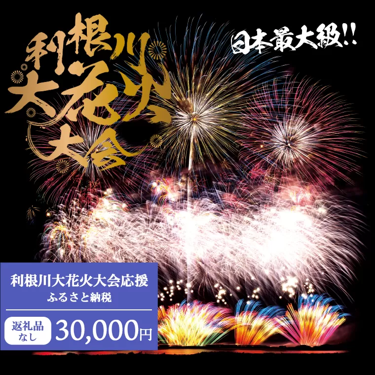 【返礼品なし】利根川大花火大会応援ふるさと納税  (30000円分)  【茨城県境町】