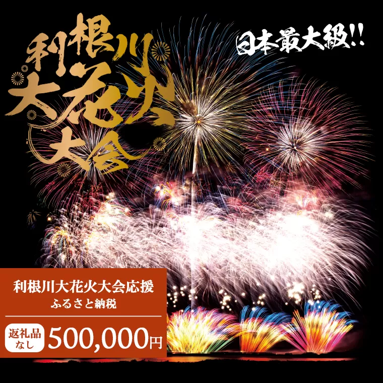 【返礼品なし】利根川大花火大会応援ふるさと納税  (500000円分)  【茨城県境町】