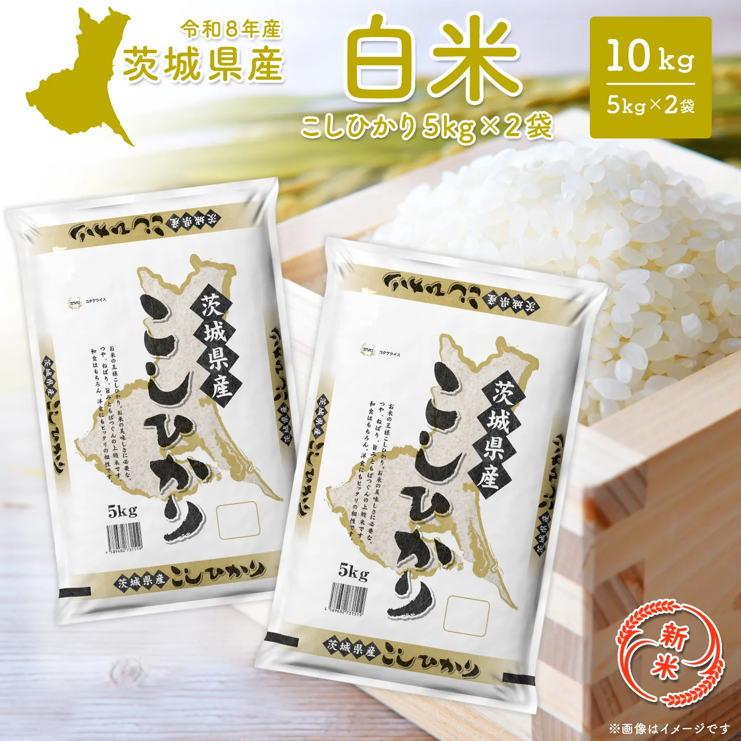 【新米/白米】〈令和8年10月発送〉コシヒカリ10kg 令和8年産 茨城県産 K2654