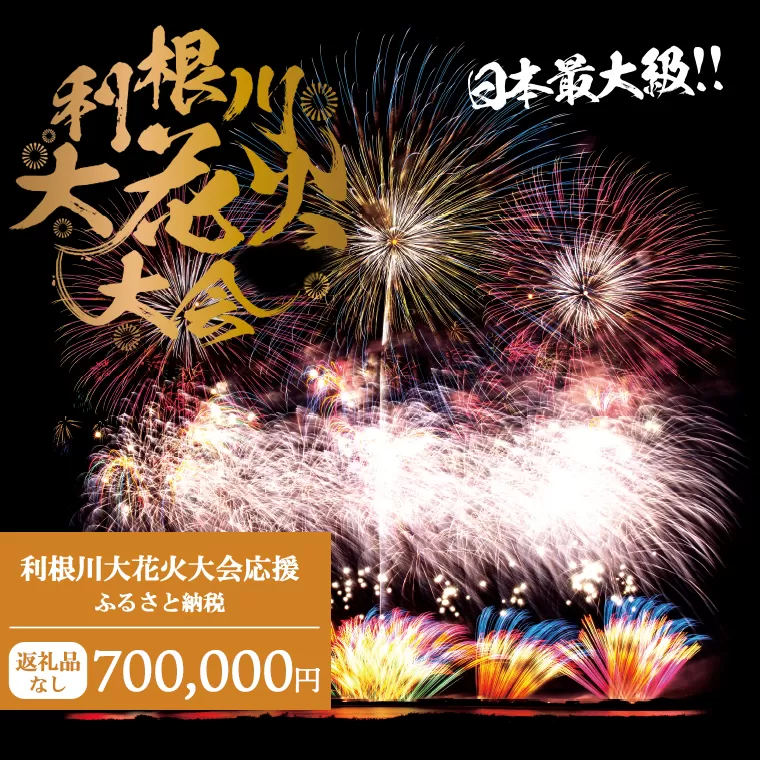 【返礼品なし】利根川大花火大会応援ふるさと納税  (700000円分)  【茨城県境町】