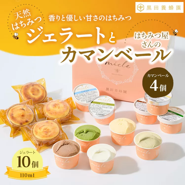 はちみつ ジェラート と はちみつ屋さん の カマンベール(ジェラート等14個) スイーツ お菓子 アイス シャーベット お菓子 ケーキ タルト ※北海道・沖縄・離島への配送不可