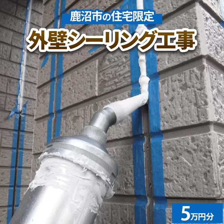 鹿沼市の住宅限定　外壁シーリング工事5万円分