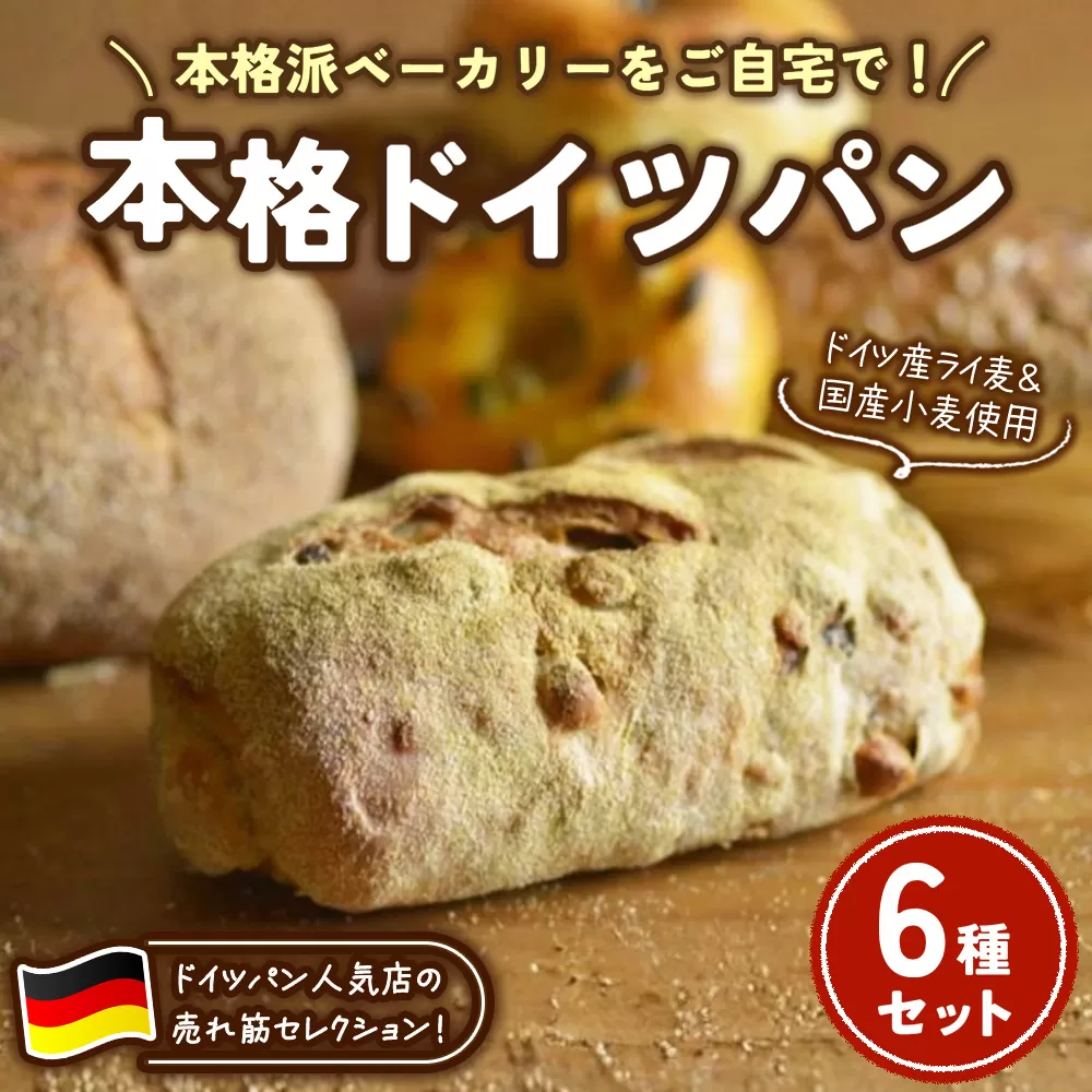 本格ドイツパン 6種セット | パン 冷凍 保存可 リベイク 詰め合わせ グルメ