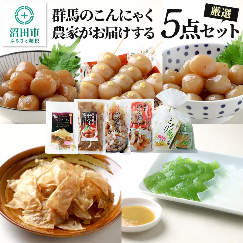 群馬のこんにゃく農家がお届けする厳選5点セット