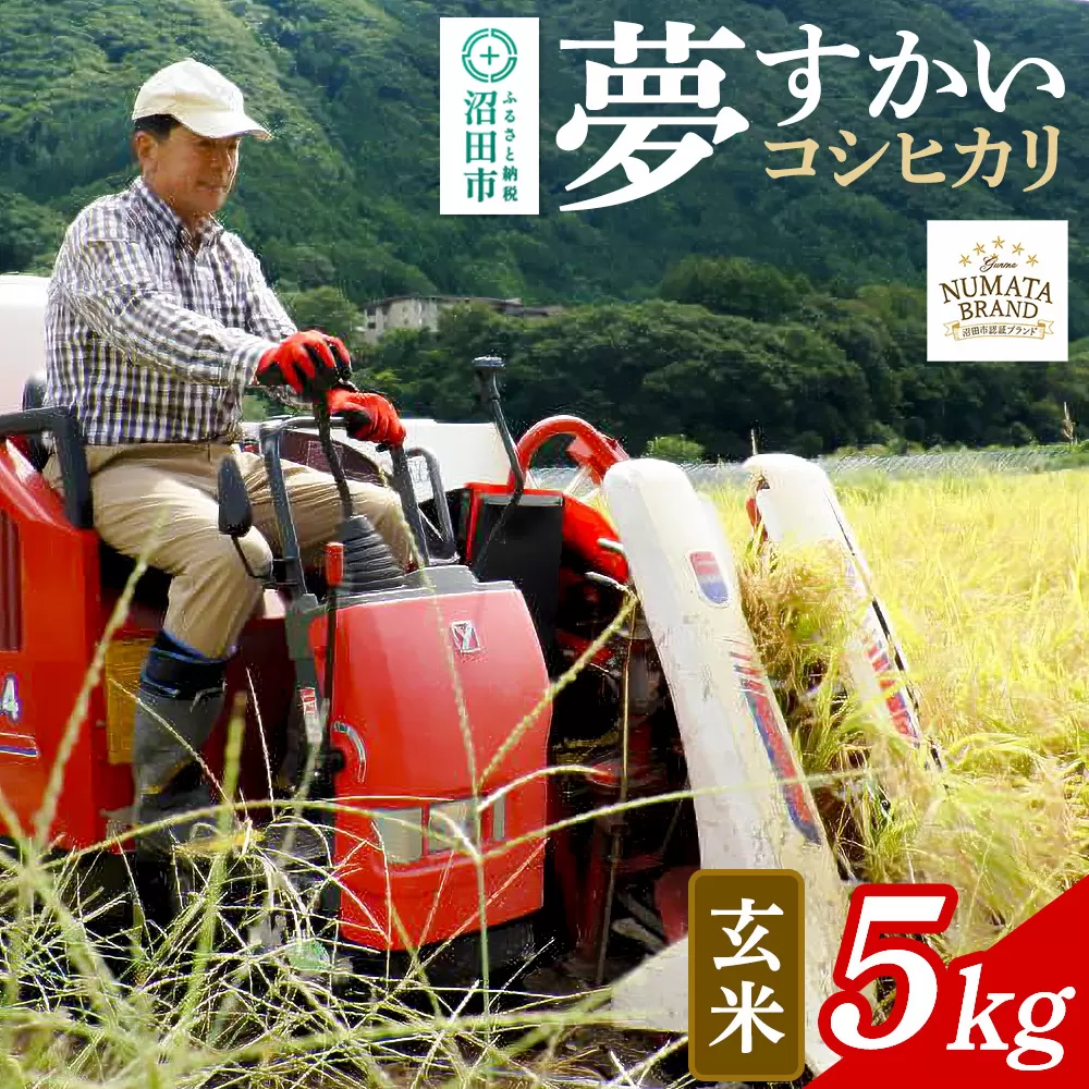 沼田市産コシヒカリ（夢すかい）玄米5kg 沼田市