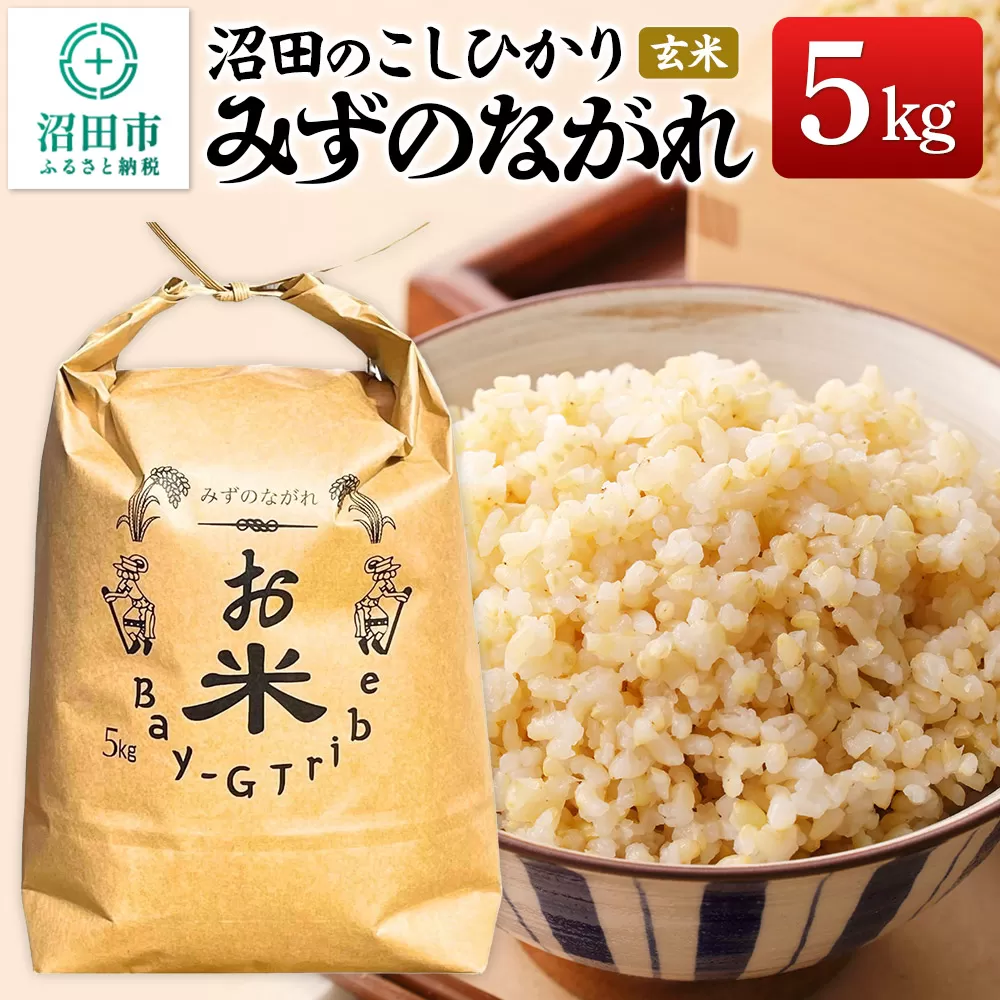 令和7年産 新米 沼田のこしひかり「みずのながれ」群馬県沼田市産 玄米 5kg コシヒカリ 群馬県沼田市