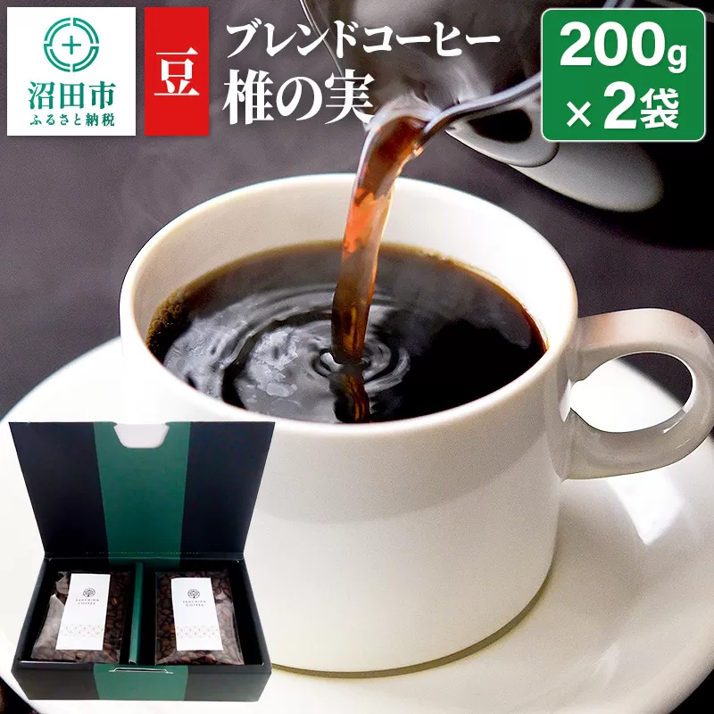 ブレンドコーヒー 豆「椎の実」200g×2袋 土田商店