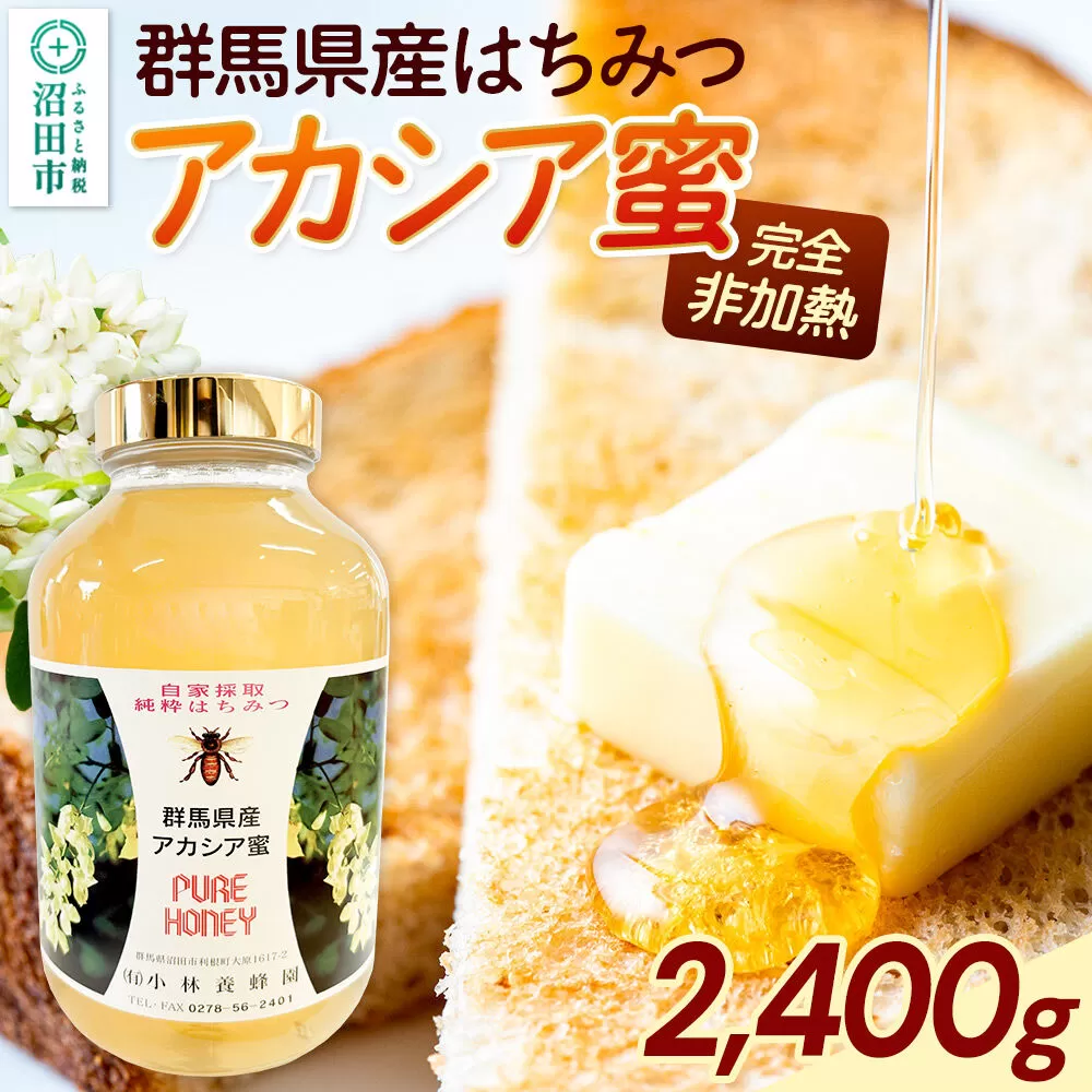 群馬県産アカシアはちみつ 2400g [蜂蜜 はちみつ ハチミツ] 群馬県沼田市