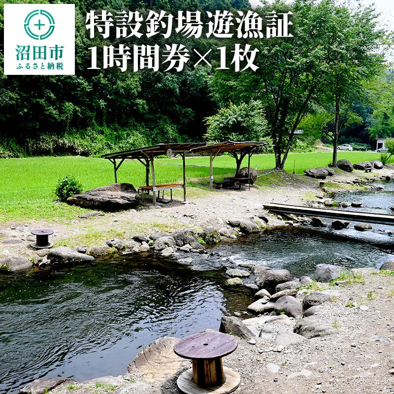 発知渓流つりセンター 特設釣場遊漁証 1時間券×1枚 [釣り 渓流釣り 竿釣り 餌釣り チケット 行楽 余暇 マス 初心者歓迎 家族 仲間 グループ 群馬県 沼田市] 群馬県沼田市
