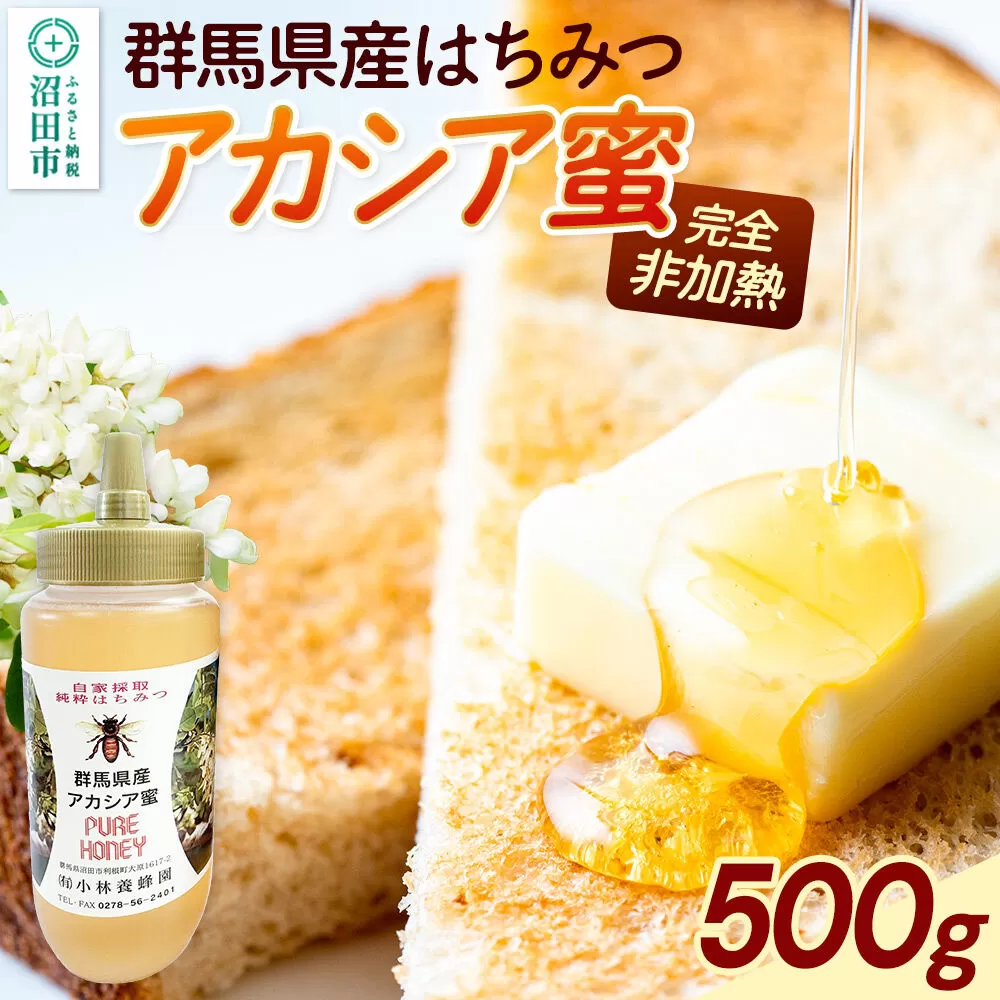 群馬県産アカシア蜂蜜 500g [蜂蜜 はちみつ ハチミツ 国産 アカシア アカシヤ] 群馬県沼田市
