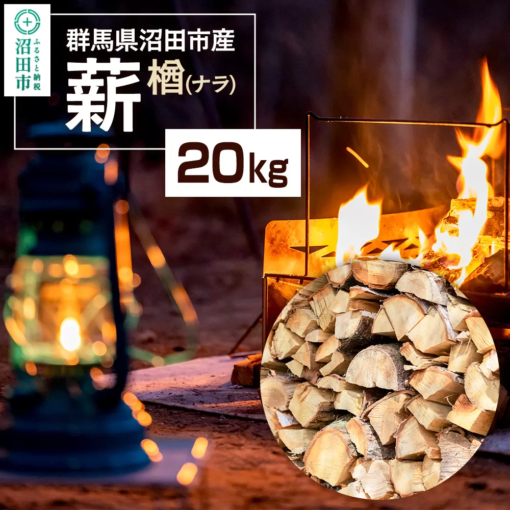 《11月〜2026年5月発送》群馬県沼田市産の薪（ナラ）20kg ダイワアシスト