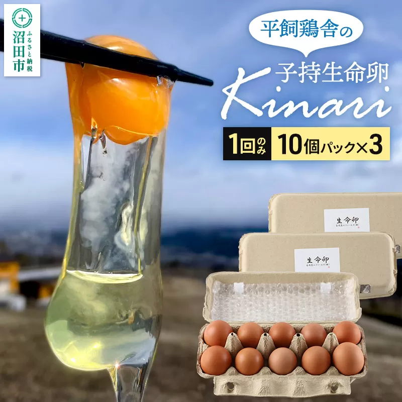子持生命卵 Kinari（有精卵30個）10個パック×3つセット 自然の恵みファームズ