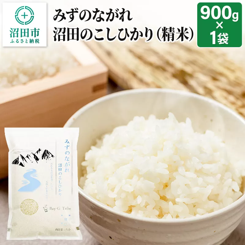 令和7年産 新米予約 沼田のこしひかり「みずのながれ」お試し六合 900g 精米 白米 コシヒカリ
