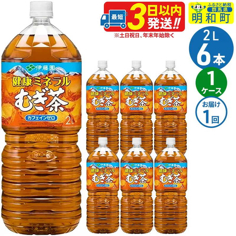 健康ミネラルむぎ茶 ＜2L×6本＞ 伊藤園
