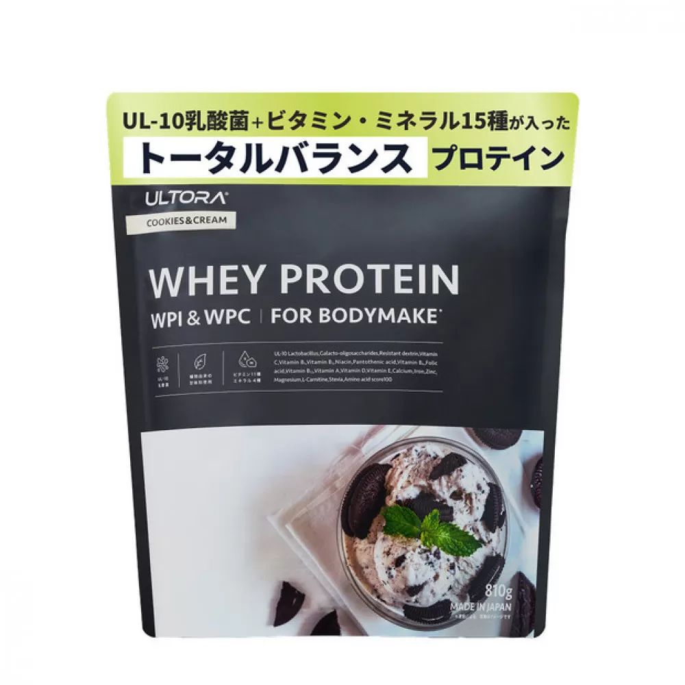 ULTORA ホエイダイエットプロテイン 810g クッキー＆クリーム風味（リニューアル）