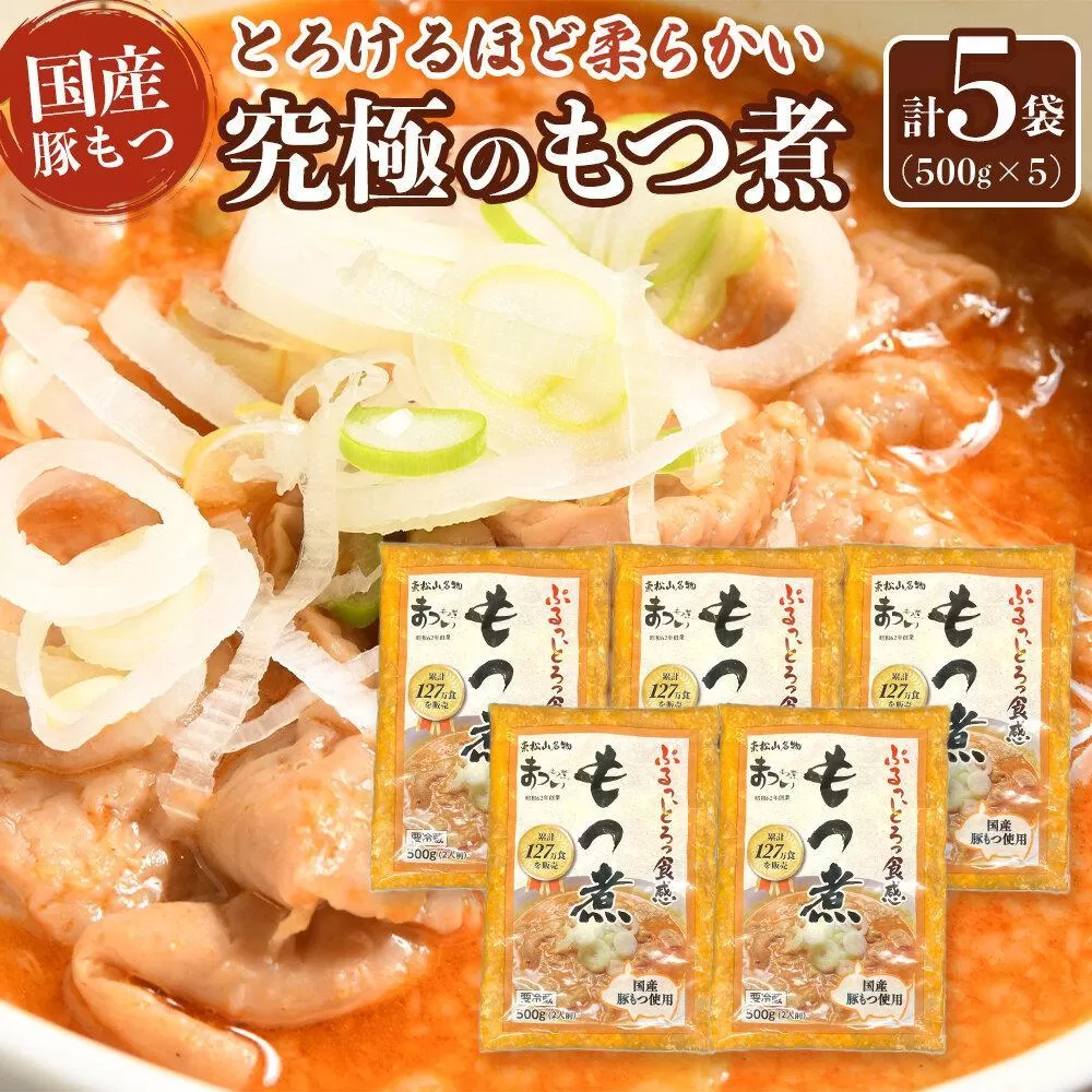 国産豚もつ使用！とろけるほど柔らかい究極のもつ煮 2種食べ比べセット もつ煮・辛口 もつ煮各2袋 各500g×計4袋