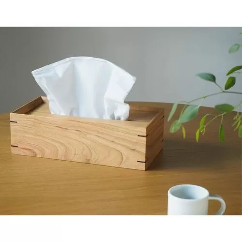 木のティッシュケース / 国産広葉樹 落としぶた式【UMEBACHI FURNITURE】