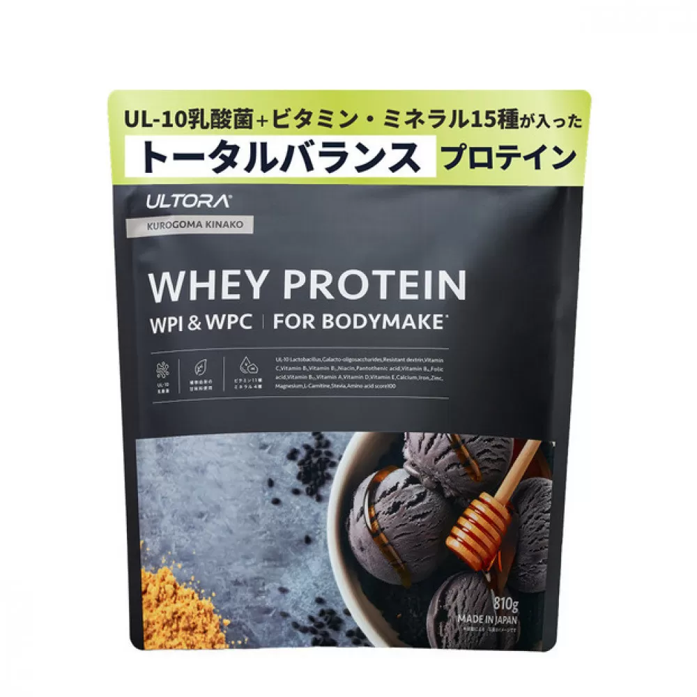 ULTORA ホエイダイエットプロテイン 810g 黒ゴマきなこ風味（リニューアル）