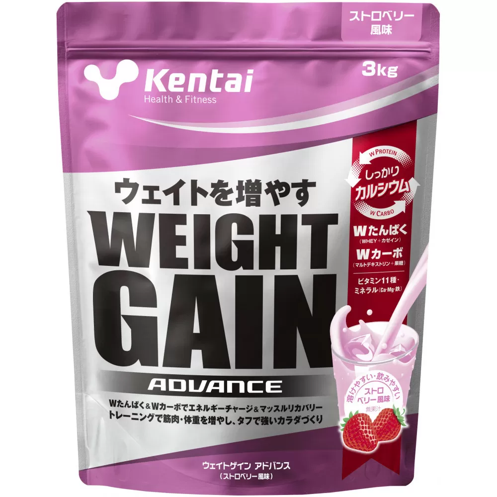 Kentai ウェイトゲインアドバンス ビタミン11種配合 ストロベリー 3kg