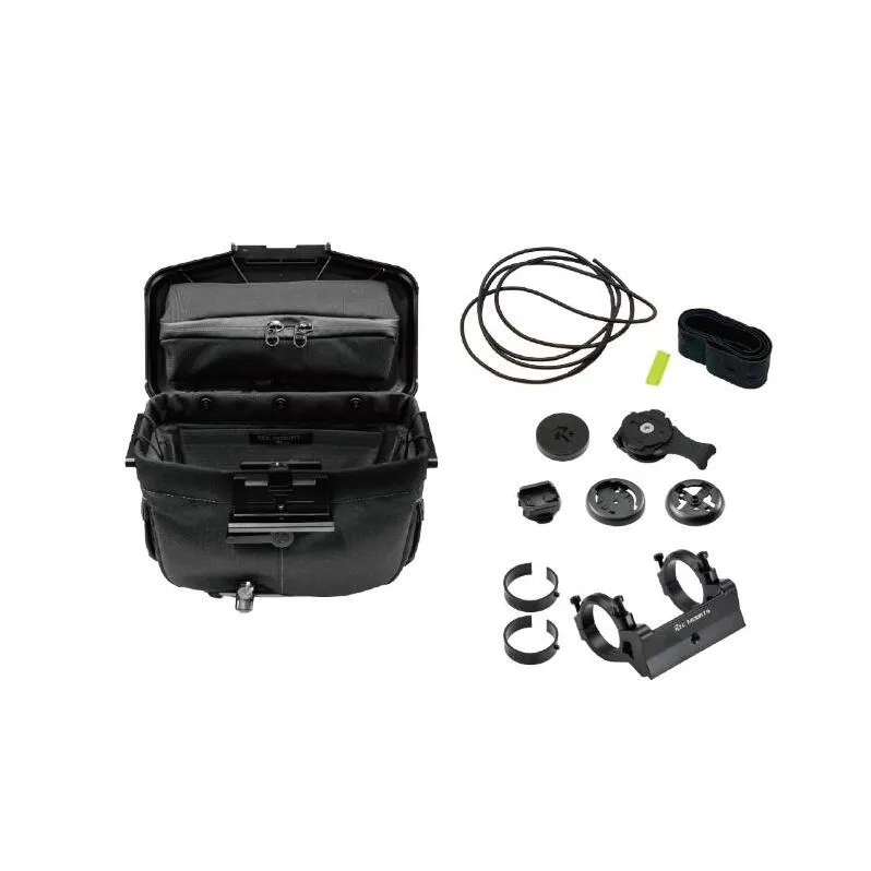 [レックマウントプラス] ライドオンバッグ (ブラック)+ハンドルバー専用ベースマウント【R+Bag-BK-DM35】「Ride On Bag とベースマウント(R+B-DM35)のセット品」