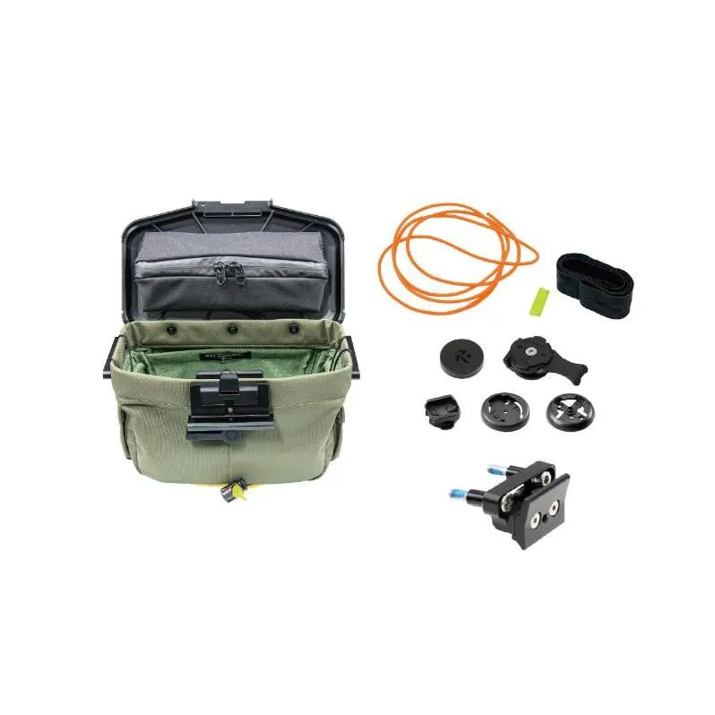 [レックマウントプラス] ライドオンバッグ(オリーブ)+ステムボルト専用ベースマウント【R+Bag-OLIVE-BOLT】「Ride On Bag とベースマウント(R+B-BOLT)のセット品」