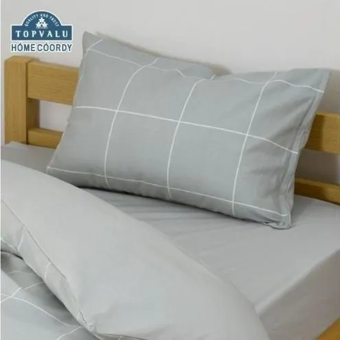 ホームコーディ　まくらカバー（柄） 43cm×63cmまくら用 グレー1 イオンリテール 寝具