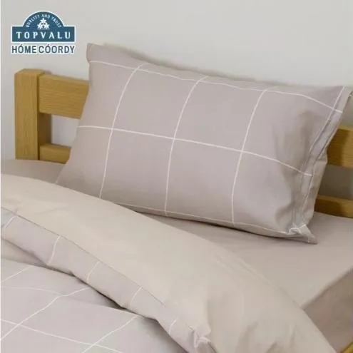 ホームコーディ　まくらカバー（柄） 43cm×63cmまくら用 グレージュ1 イオンリテール 寝具