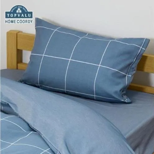 ホームコーディ　まくらカバー（柄） 43cm×63cmまくら用 ネイビー1 イオンリテール 寝具
